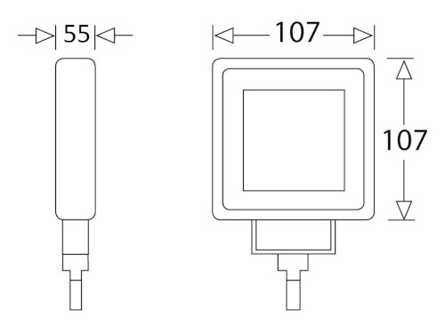 Světlomet pracovní hranatý 9-33V 9xLED 1710 Lumenů LUMINEX
